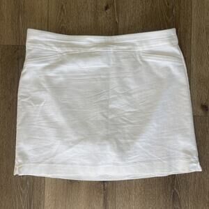 Croft & Barrow Sz 16 Regular Effortless Stretch Skirt Skort White Mini Travel